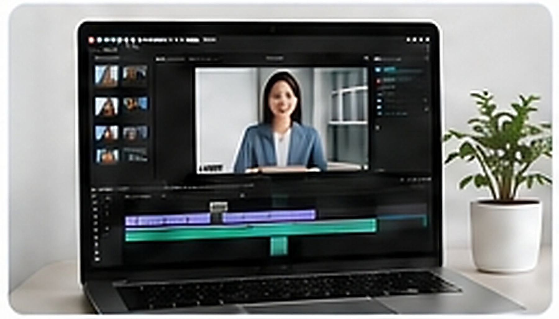 AIを活用した動画コンテンツ制作画面